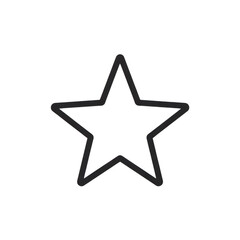 Obraz premium Simple star shape outline on transparent background, perfect for adding a touch of elegance and sophistication to any design project