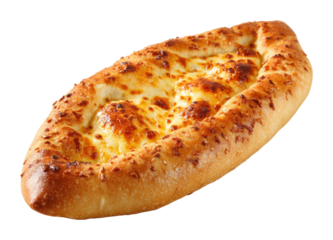 Baking traditional khachapuri georgian cuisine food isolated on transparent background