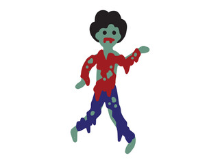 Zombie Cartoon Monster Halloween Illustration