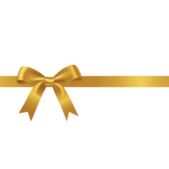 Fototapeta premium Elegant gold ribbon and bow isolated on transparent background, perfect for gift wrapping, festive decorations, or celebratory design elements