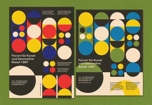 Mid-Century Swiss Design Poster Layouts
