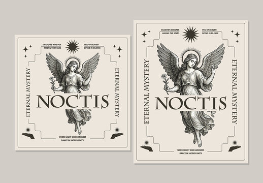 Gothic Spirit Social Media Post Layout Set