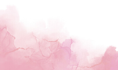 Pastel pink watercolor paint brush glitter for wedding elements. or card templates for greetings or invitations on valentines Day background.Colorful hand painted texture.