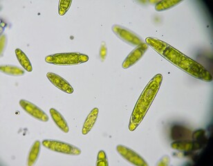 Microscopic view of green algae (2)