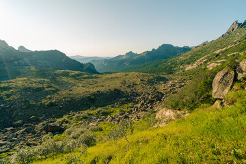 Obraz premium russia, ergaki - 4 august 2025 Ergaki Nature Park. Krasnoyarsk region Russia
