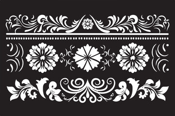  Laser Cut Floral Damask Border Bundle