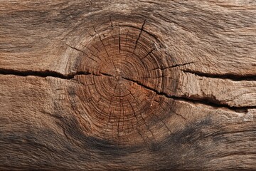 Fototapeta premium Close-up of weathered wooden plank with knot