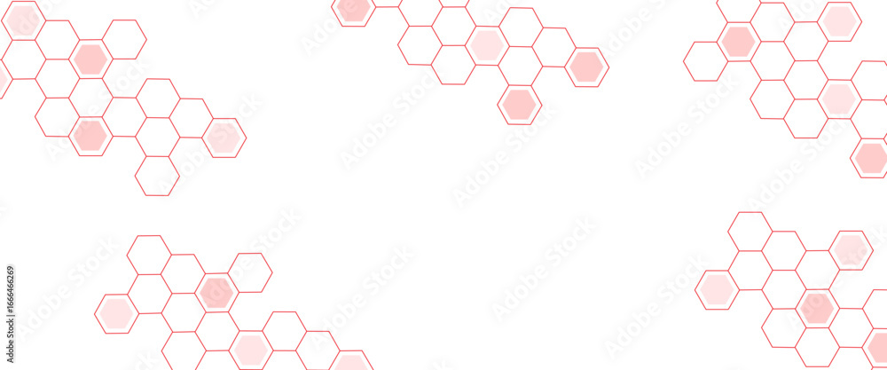 Aufkleber vector hexagons pattern. abstract geometric red texture background red hexagon 3d background texture