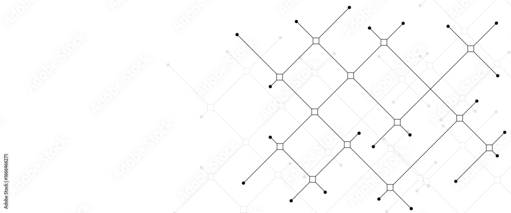 Aufkleber vector creative idea of modern design with geometric technology background with lines and dots with 