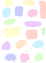 Pastel paint blob vector set with soft brush strokes. Perfect for abstract backgrounds, social media posts, and artistic overlay
