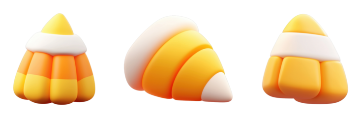 Colorful 3D candy corn designs for Halloween decor
