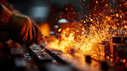 Metalworking Sparks: Welding, Fabrication, Industrial Process