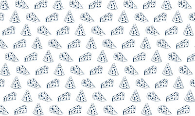 Cheese Slices Seamless Pattern background