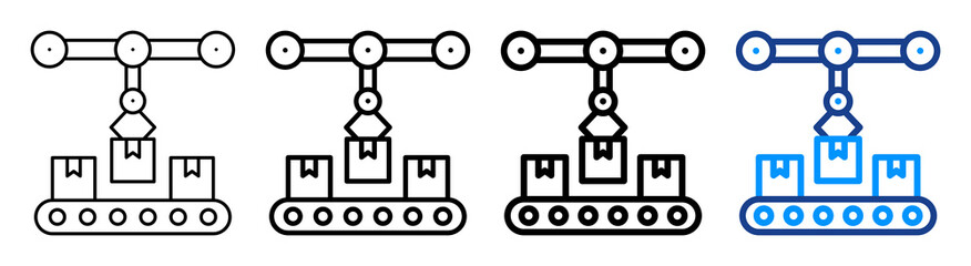 Mass Production Icon Different Style Outline Collection Set