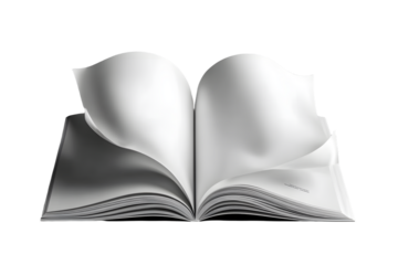 Real photo blank portrait A4, US-Letter, brochure magazine mockup isolated on gray background.