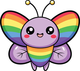 Cute Cartoon Butterfly Vector Illustration Set, Adorable Cute Butterfly Vector Art, cartoon butterfly