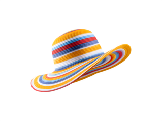 Colorful women's beach hat with a vibrant design, perfect for summer outings and stylish sun protection

