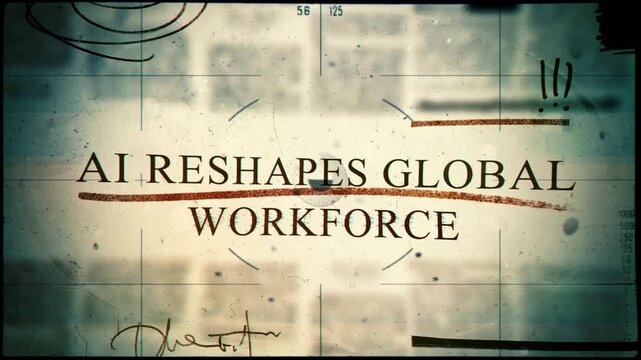 AI Reshapes Global Workforce Newspaper Style Headline Titles