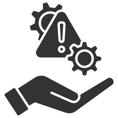Risk Management Glyph Icon