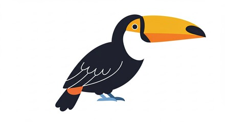 Naklejka premium toucan on a branch