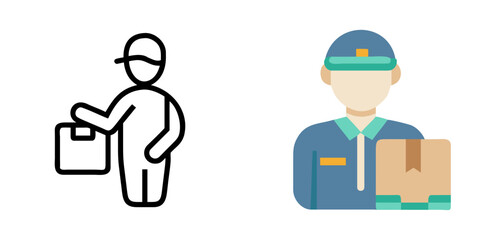 Obraz premium Courier Icon Design for Delivery, Shipping, and Logistics Services