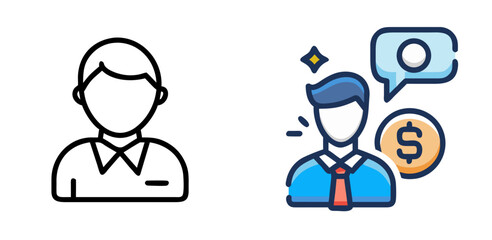 Customer Icon Design for User Profiles and Client Management
