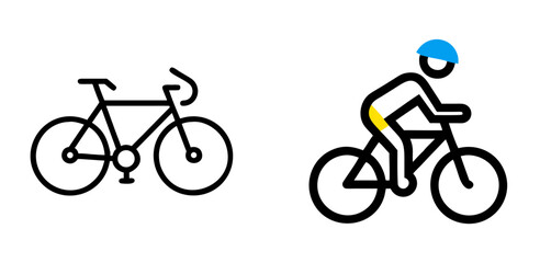 Fototapeta premium Cycling Icon Design for Biking, Fitness, and Outdoor Activities