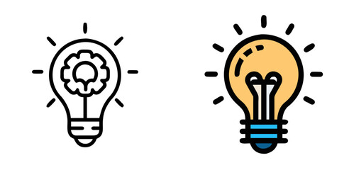 Idea Lightbulb Innovation Creativity Inspiration Concept Solution Icon