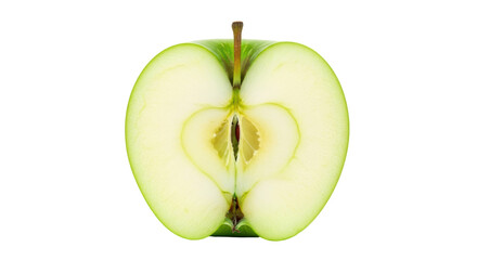 Isolated Half of Green Apple
