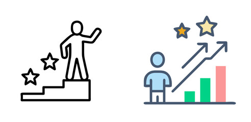 Success Achievement Goal Winner Business Growth Motivation Progress Victory Icon