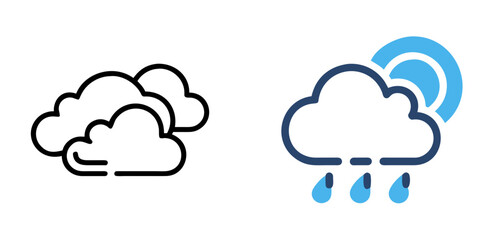 Cloud Weather Icon Design for Overcast and Sky Conditions