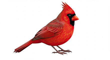 cardinal on a white background