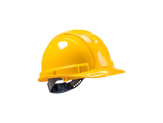Fototapeta premium A bright yellow construction helmet designed for safety on job sites 