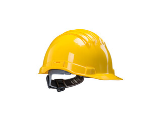 Fototapeta premium A bright yellow construction helmet designed for safety on job sites 