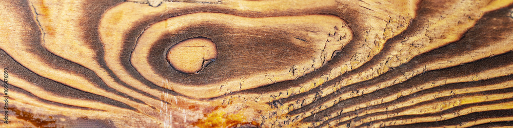 Aufkleber closeup view of the intricate grain pattern of rustic hardwood surface. wood texture background