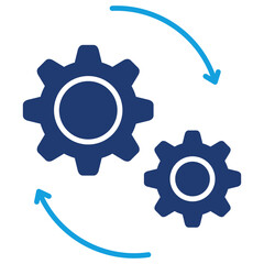 Processs Flat Blue Icon