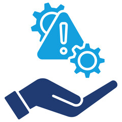 Risk Management Flat Blue Icon