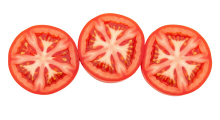 Isolated Sliced Tomatoes