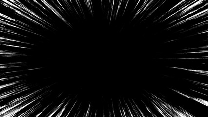 アニメで使われているような手描きの集中線のエフェクト動画