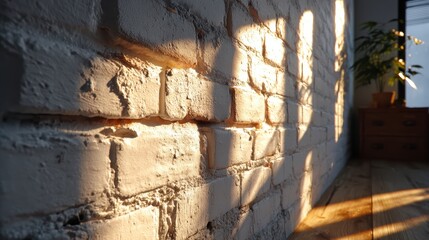 White Brick Wall Texture - Interior Design, Backgrounds, Light