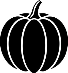 pumpkin isolated on white background silhouette  vector black , white background 