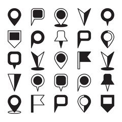 Position map tag icon spot waypoint place