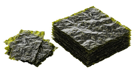 Isolated Stack of Nori Seaweed Sheets © Sophia