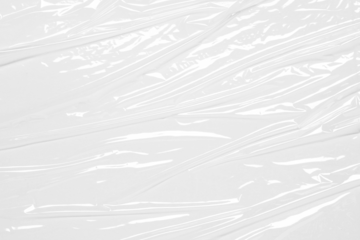 plastic overlay texture of realistic crumpled transparent plastic film wrap on white background,wrinkled stretched plastic effect.abstract plastic background on transparent png