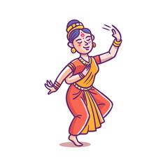 indian woman dancing bharatanatyam
