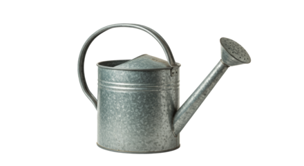 A classic watering can isolated on a clean white background. Perfect for gardening, farming, and home decor projects.