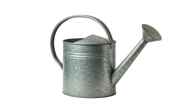 A classic watering can isolated on a clean white background. Perfect for gardening, farming, and home decor projects.