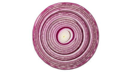 Isolated Cross-Section of Red Onion