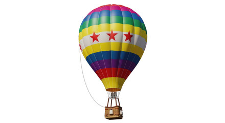 Isolated Colorful Hot Air Balloon