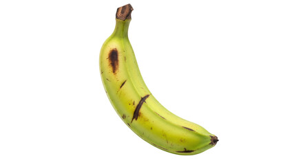 Isolated Green Banana with Blemishes